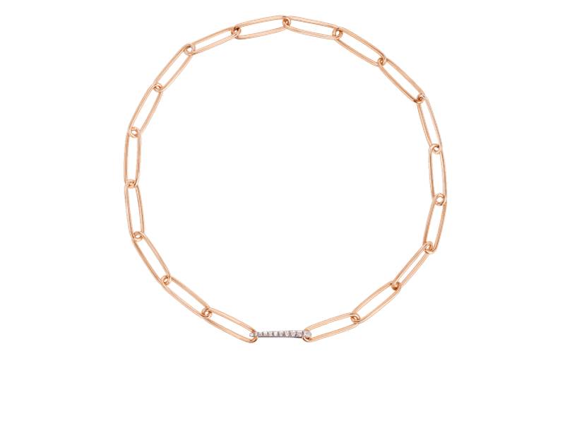 CATENA A MAGLIE OVALI IN ORO 18KT E DIAMANTI ACCESSORI CHANTECLER 41216/41078/40567